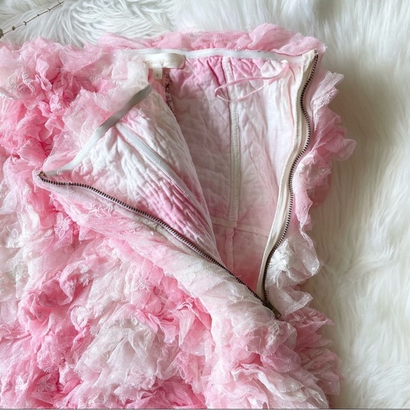 NWT LoveShackFancy Calandre Mini Dress in Millenial Pink | Size -Small/4 - Picture 4 of 7